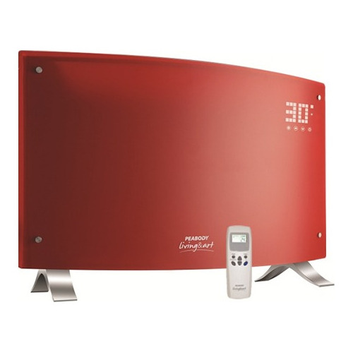 Vitroconvector Curvo Peabody Digital Con Control Remoto Color Rojo