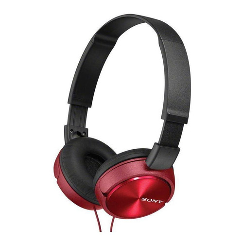 Auriculares Con Microfono 3.5 Mm Sony Plegables Mdr-zx310ap Color Rojo
