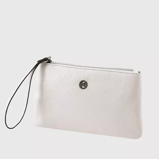 Bolsa Carteira Clutch Feminina Couro Bovino Mariart Cambará Cor Off White