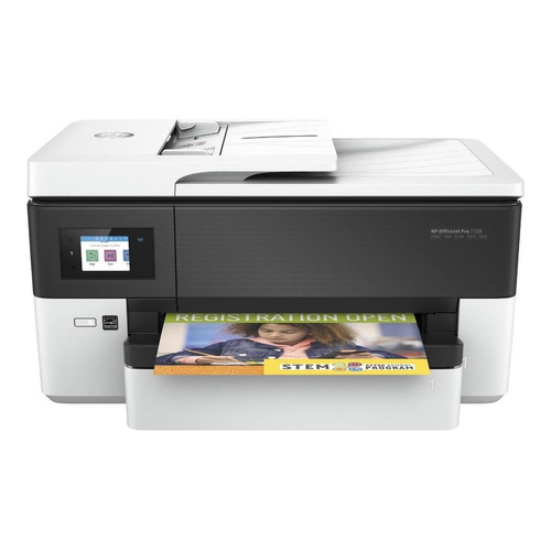 Impresora a color multifunción HP OfficeJet Pro 7720 con wifi blanca y negra 100V/240V