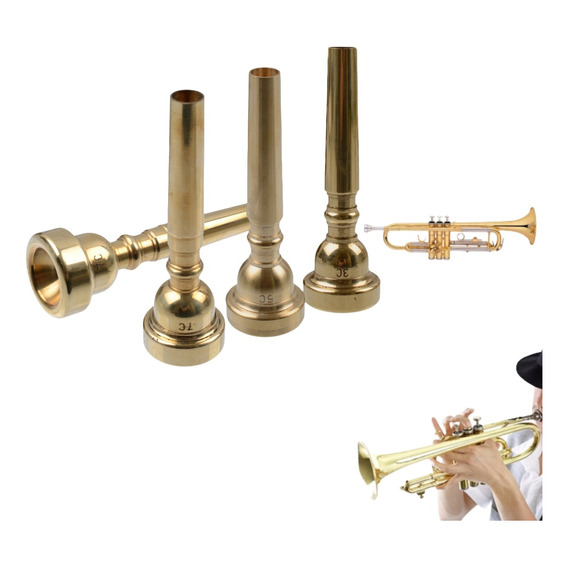 Boquilla De Trompeta Profesional De Oro 3c / 5c / 7c