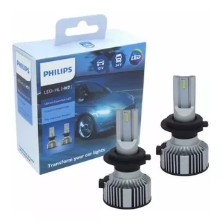 Focos Led Philips H7 Ultinon Essential 200% + Luz 6500°k