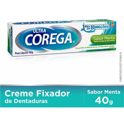 Ultra Corega Creme Fixador De Dentaduras Próteses Menta 40g