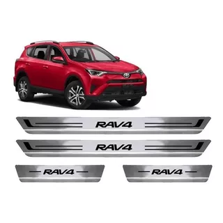 Acessórios Soleira Aço Inox Escovado Toyota Rav4 - Todos