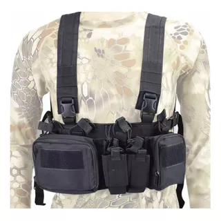 Colete Chest Rig Tático Militar Airsoft Paintball Com Bolsos