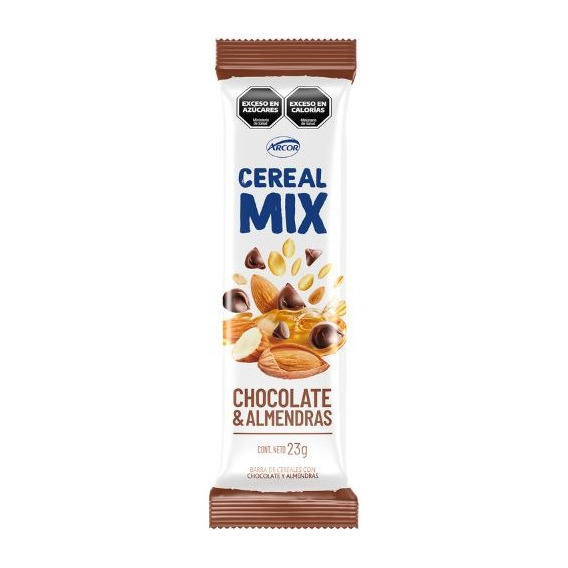 Barras Cereal Mix Chocolate Y Almendras X 20u 