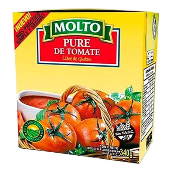 Pure De Tomates Molto 340g Libre Gluten
