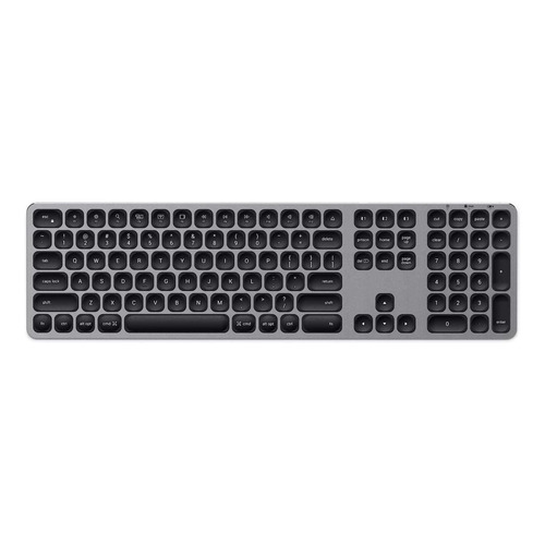 Teclado bluetooth Satechi Metallic Series ST-AMBKS QWERTY inglés US color gris espacial