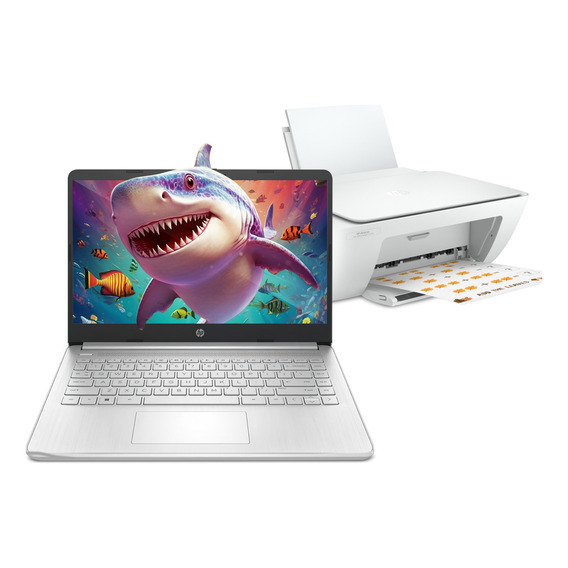 Laptop Hp 14-dq0518la Intel Celeron 4gb 128gb + Impresora Hp