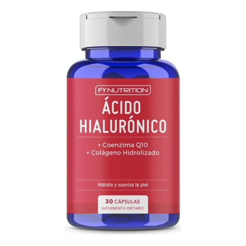 Ácido Hialurónico Fynutrition - Con Colágeno, Coenzima Q10 Y Vitaminas A Y E - Cápsulas En Frasco De 30 Un.