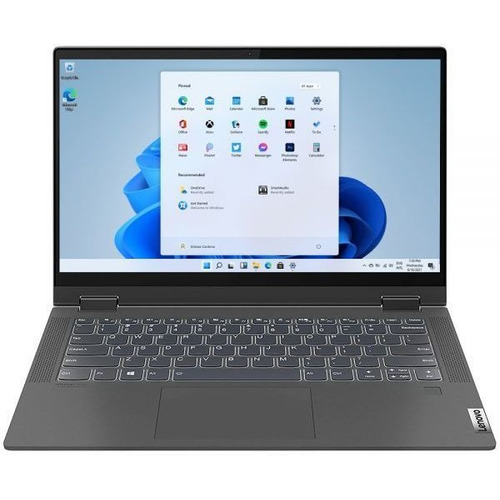Laptop  Lenovo Flex 5 82HS00R9US  gris oscura táctil 14", Intel Core i3 1115G4  4GB de RAM 128GB SSD, Intel UHD Graphics 1920 x 1080p Windows 11 Home
