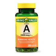 Vitamina A Retinilo Inmudidad 2,400mcg 250caps Spring Valley