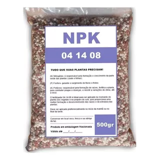 Kit 2 Pacotes Adubo Fertilizante 04 14 08 - 500gr Cada