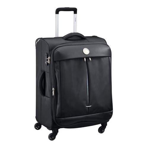 Valija Mediana Expandible 65 Cm. Delsey Flight Lite Color Negro