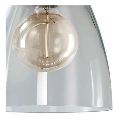 Colgante 4 Luces Vidrio Transparente Deco Vintage Apto Led