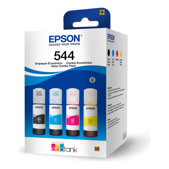 Pack 4 Tintas Epson T544 Colores L3110 L3150 | L3210 L3250