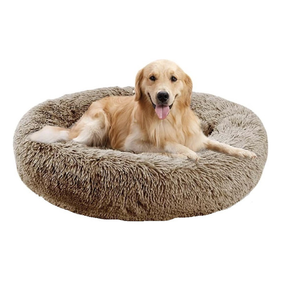 Cama Perro Mascota Antiestres Felpa 90 Cms Talla Xl Sesami