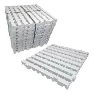 16 Pçs Piso Box Multi 4,5x50x50 - Estrado Pallet Plástico