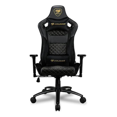 Silla de escritorio Cougar S Royal gamer ergonómica  negra con tapizado de cuero sintético