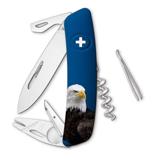 Navaja Suiza Wild Life Tt03 11 Funciones C/bloqueo Swiza Color Azul Aguila