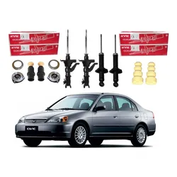  Kit Amortecedor Dianteiro Traseiro Civic 1.7 2002 A 2003