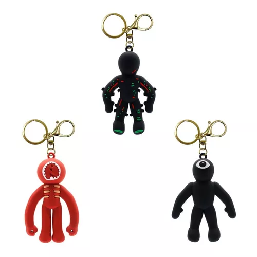 Kit 3 Chaveiros Jogo Doors Roblox Figure Glitch E Seek 6cm