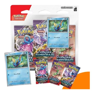 Blister Triplo Pokémon Forças Temporais Ev5 Carvanha Copag