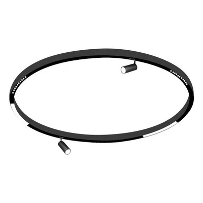 Riel Magnetico Circular Techo Aplicar 90cm Calido 3000k Negro