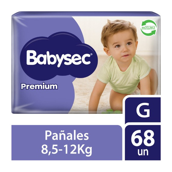 Pañales De Bebé Babysec Premium Flexiprotect 68 Un G