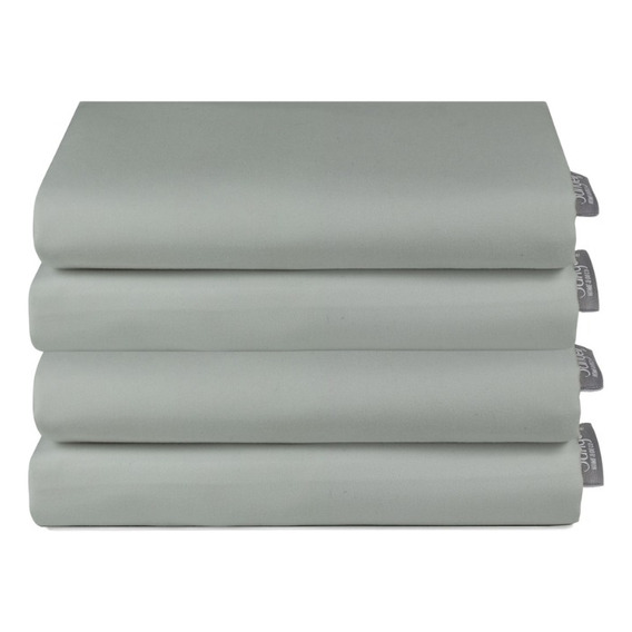 Set 4 Funda Almohada 50x70 Blanca 3angeli Pack Color Gris Soft Dream