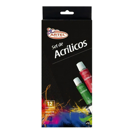 Set Acrílicos 12 Colores 12ml. Artel