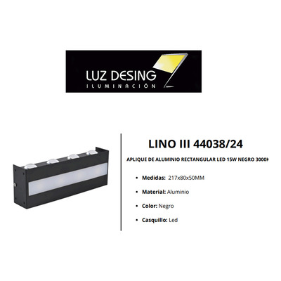 Bidireccional Lino 3 Aluminio Negro Frontal Exterior Cie