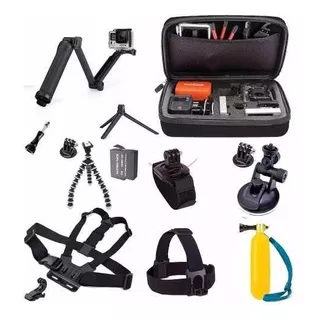 Kit Com Acessórios P/ Gopro Hero 5 Back Gopro Hero 6 7 Black