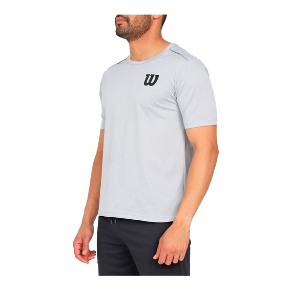 Camiseta Cuello Redondo Wilson Calada 98229 Hombre Gym Fitne