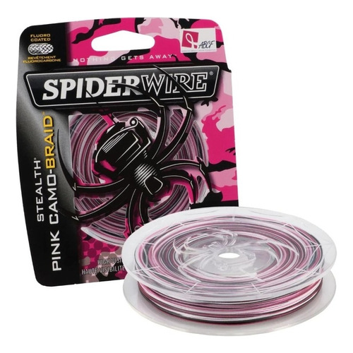 Multifilamento Spider Wire Stealth 30lb Pink Camo 200 Yd Usa Color Rosa