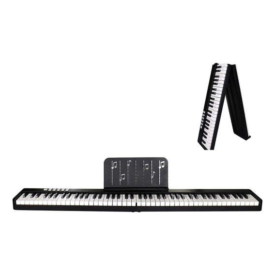 Piano Eléctrico Plegable De 88 Teclas Cobrable+funda 