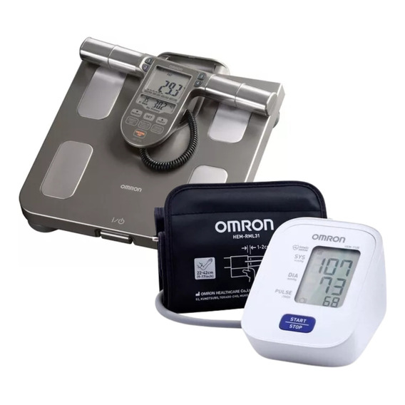 Combo Omron Digital Balanza Hbf 514 + Tensiómetro Hem 7120