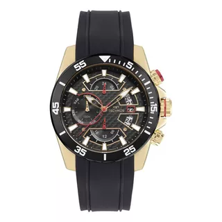 Relógio Technos Masculino Ts Carbon Dourado - Jp15aa/0p Cor Da Correia Preto Cor Do Fundo Preto