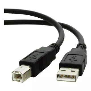 Cable Usb 2.0 Para Impresora Y Scanner A-b 1.5 Metros Color Negro