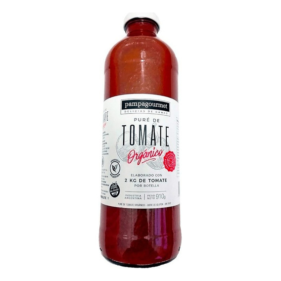 Puré de tomate orgánico Pampa Gourmet 910g