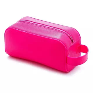 Necessaire Feminina Organizador Maquiagem Viagem Academia Cor Rosa-chiclete