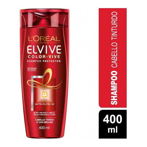  Elvive Shampoo Elvive Rojo Cabello Teñido 400 Ml