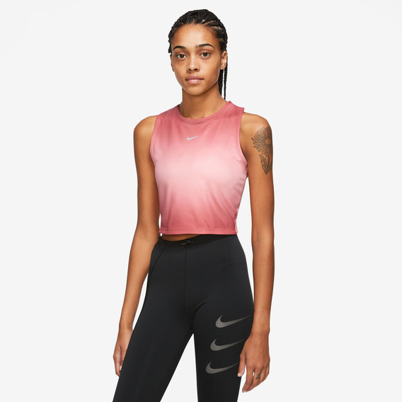 Camiseta Tirantes Running Cropped Mujer Nike Dri-fit Swoosh