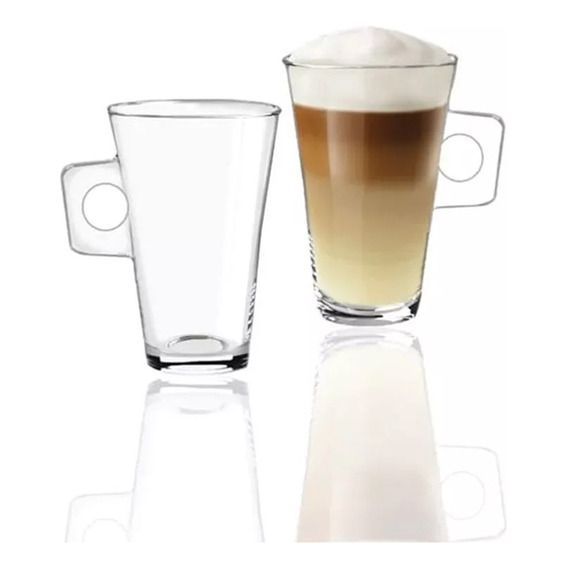 Taza Copa Irish Coffee Mug Capuccino Vidrio 250 Ml Set X2