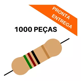 Kit 1000 Peças - Resistor 51r 5% 1/2w Axial Cr25
