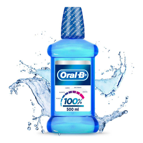 Enjuague Bucal Oral-b 100% Menta Refrescante X 500ml