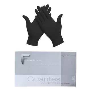 Guante De Nitrilo Negro Ftouch Caja 100 Unidades 