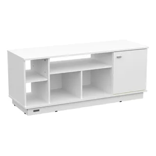 Mueble De Tv Rack Smart Dakar 135 X 52 X 45 Cm Colores Color Blanco