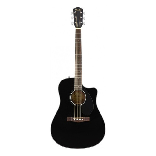 Guitarra Electroacústica Fender Classic Design CD-60SCE para diestros black brillante