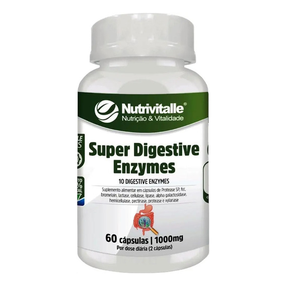 Enzimas Digestivas 60 Cápsulas - Nutrivitalle